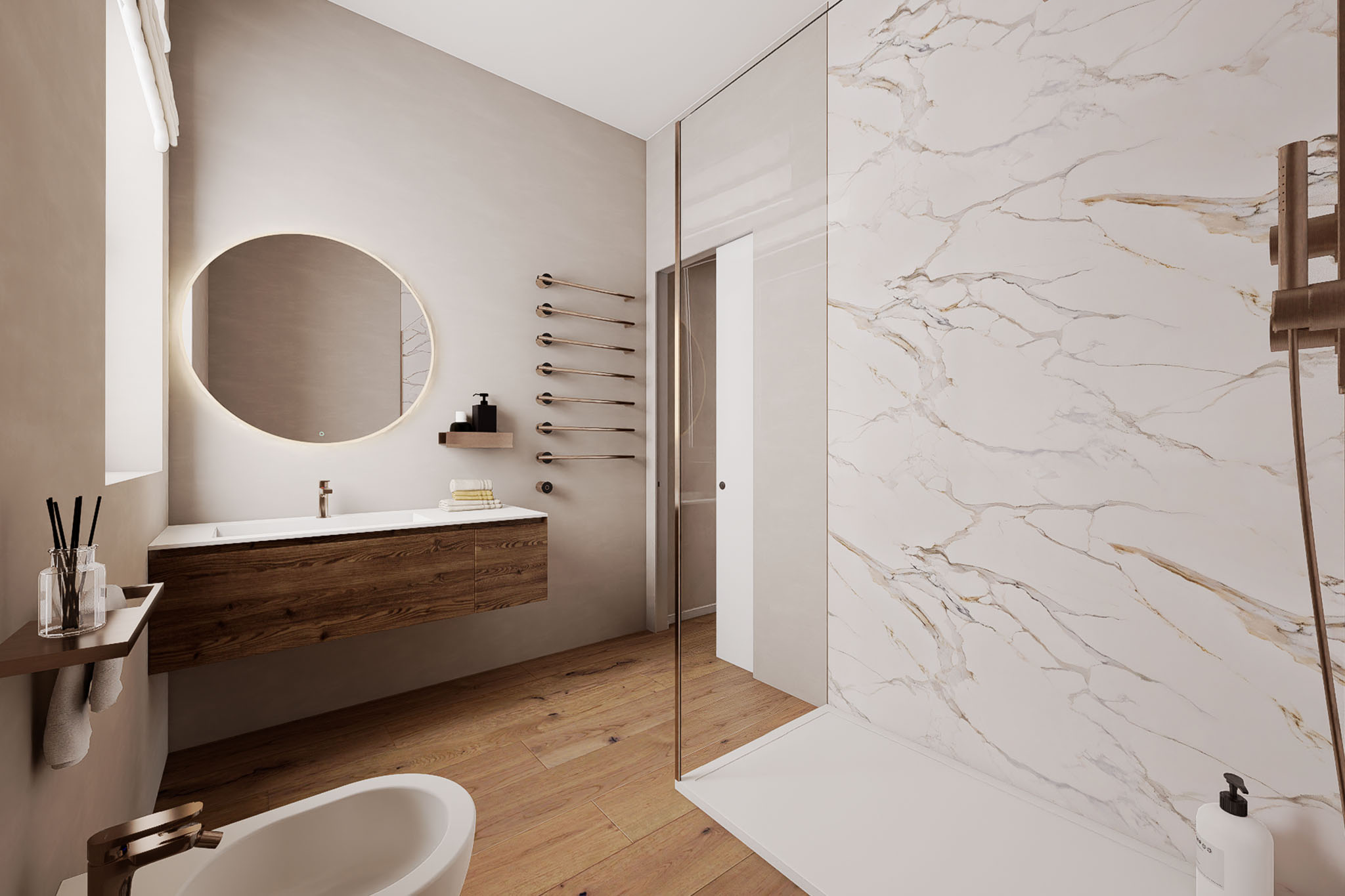 Attico Novara Veveri – Bagno della zona giorno
