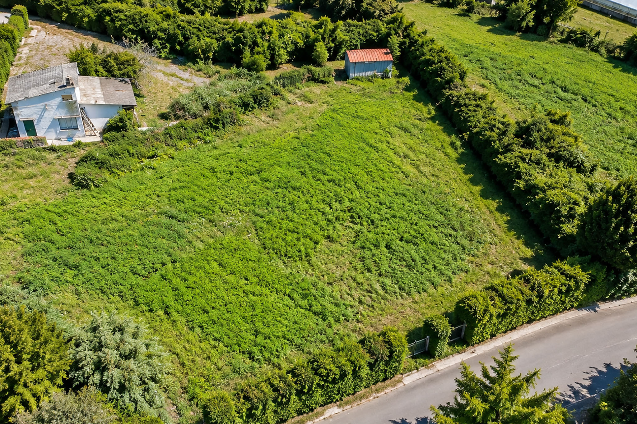 Terreno edificabile residenziale a Vicolungo, vista aerea del lotto