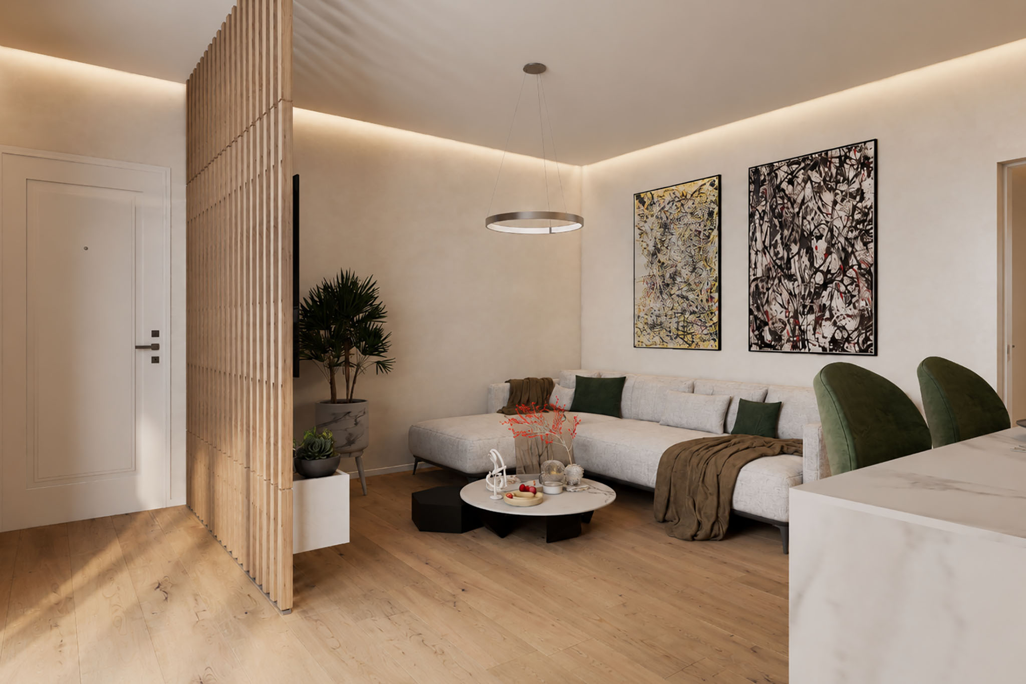 Trilocale con balcone coperto di nuova costruzione