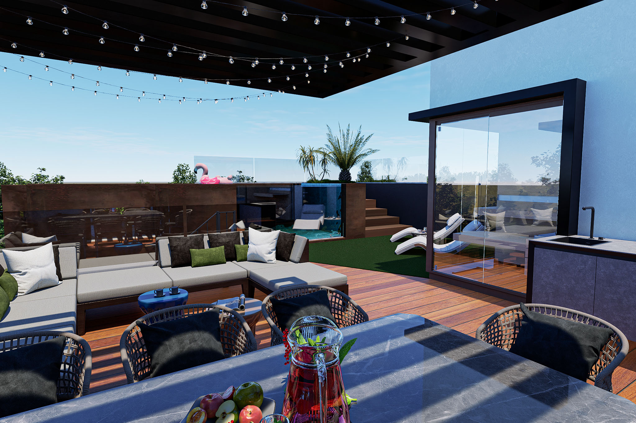 17_terr02 Attico con terrazzo solarium di nuova costruzione
